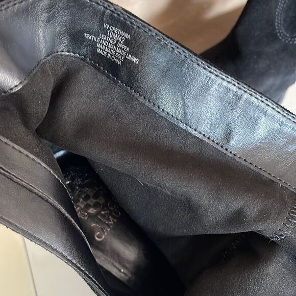 Vince Camuto Crethana Ruched Leather Block Heel Boot size 10 - Picture 7 of 7